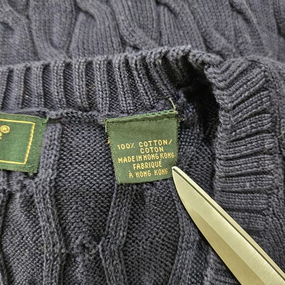 Bobby Jones Collection Masters‎ Men's L 100% Cotton V-Neck Sweater Vest - Picture 4 of 6